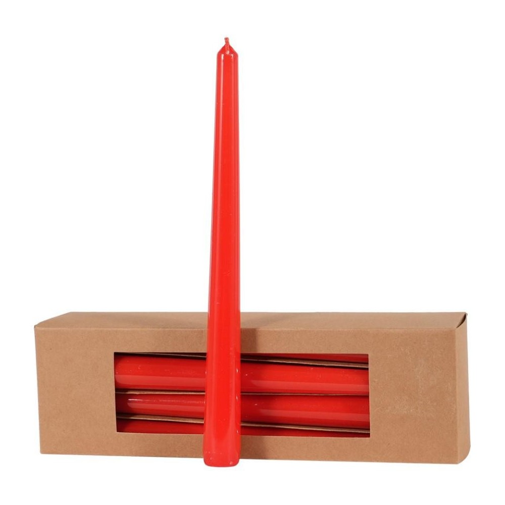 CANDELA SMALTATA H.25XD.21 MM. ROSSO